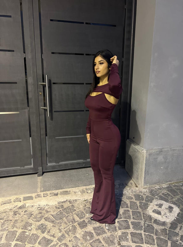 JUMPSUIT LYCRA CON COPRISPALLE