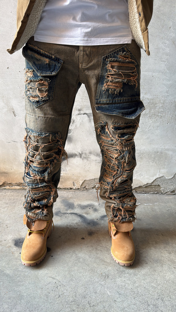 JEANS MULTI POCKET BLUE