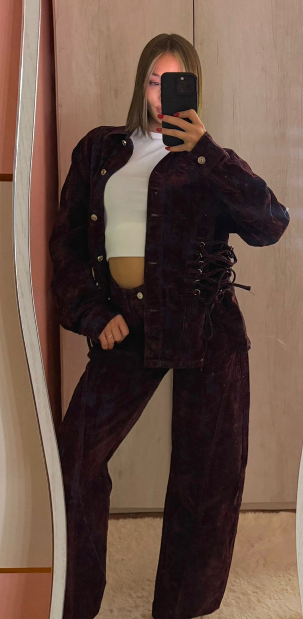 COORDINATO SFUMATO CON STRINGHE