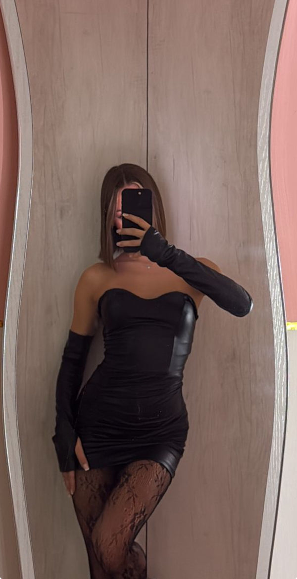 VESTITINO ECOPELLE SCOLLO A CUORE